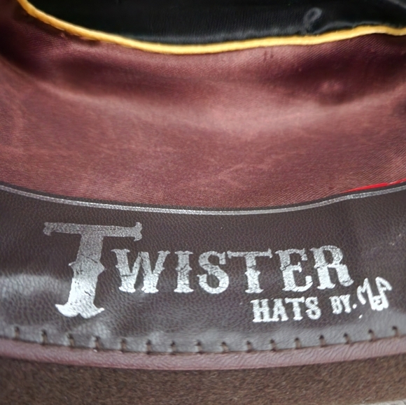Twister El Paso 100% Wool Western Brown Cowboy Hat 7 1/8 main image 5